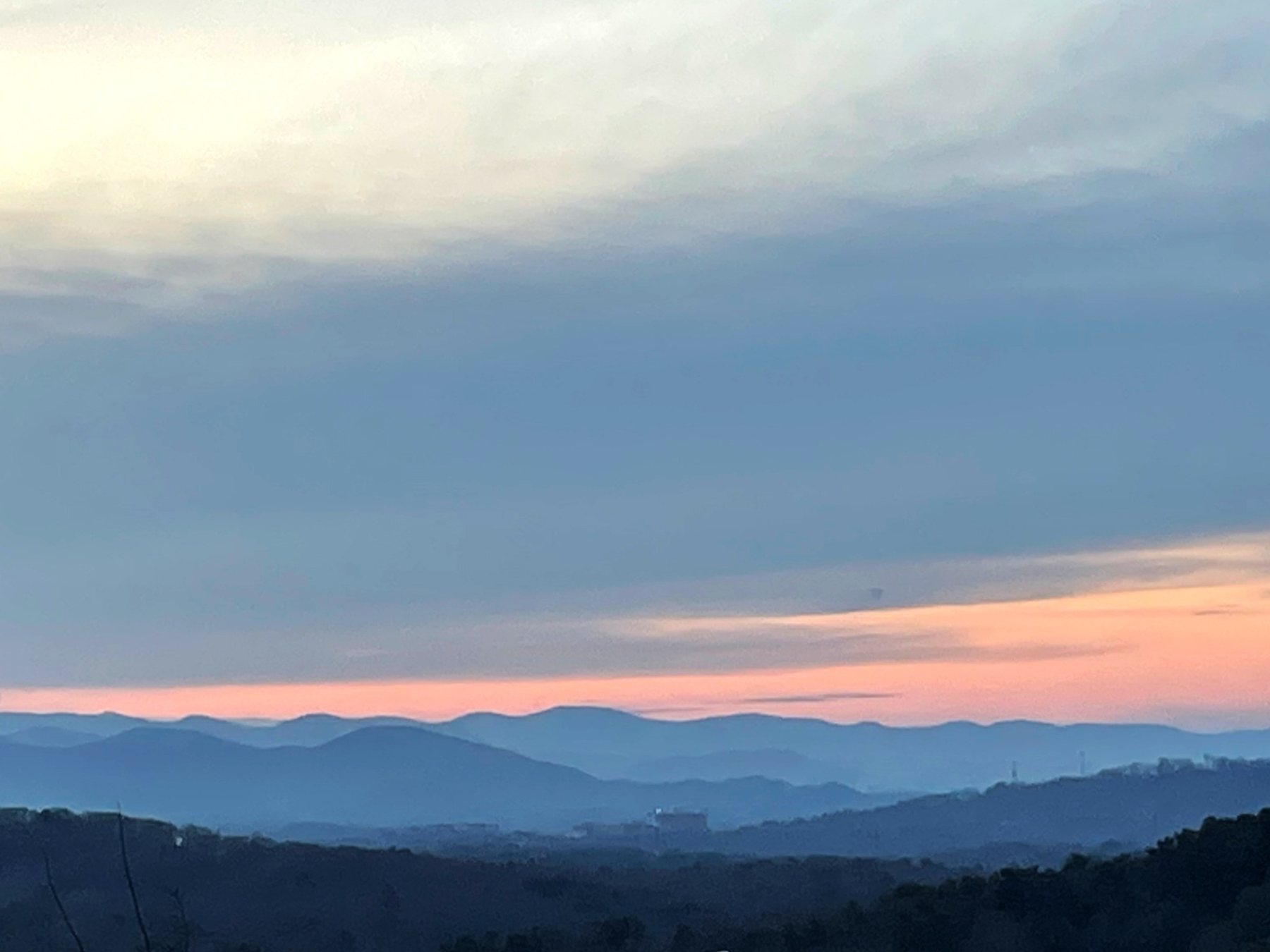Blue Ridge mountain sunset