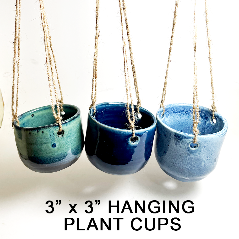 Hanging Ceramic Plant Cups
