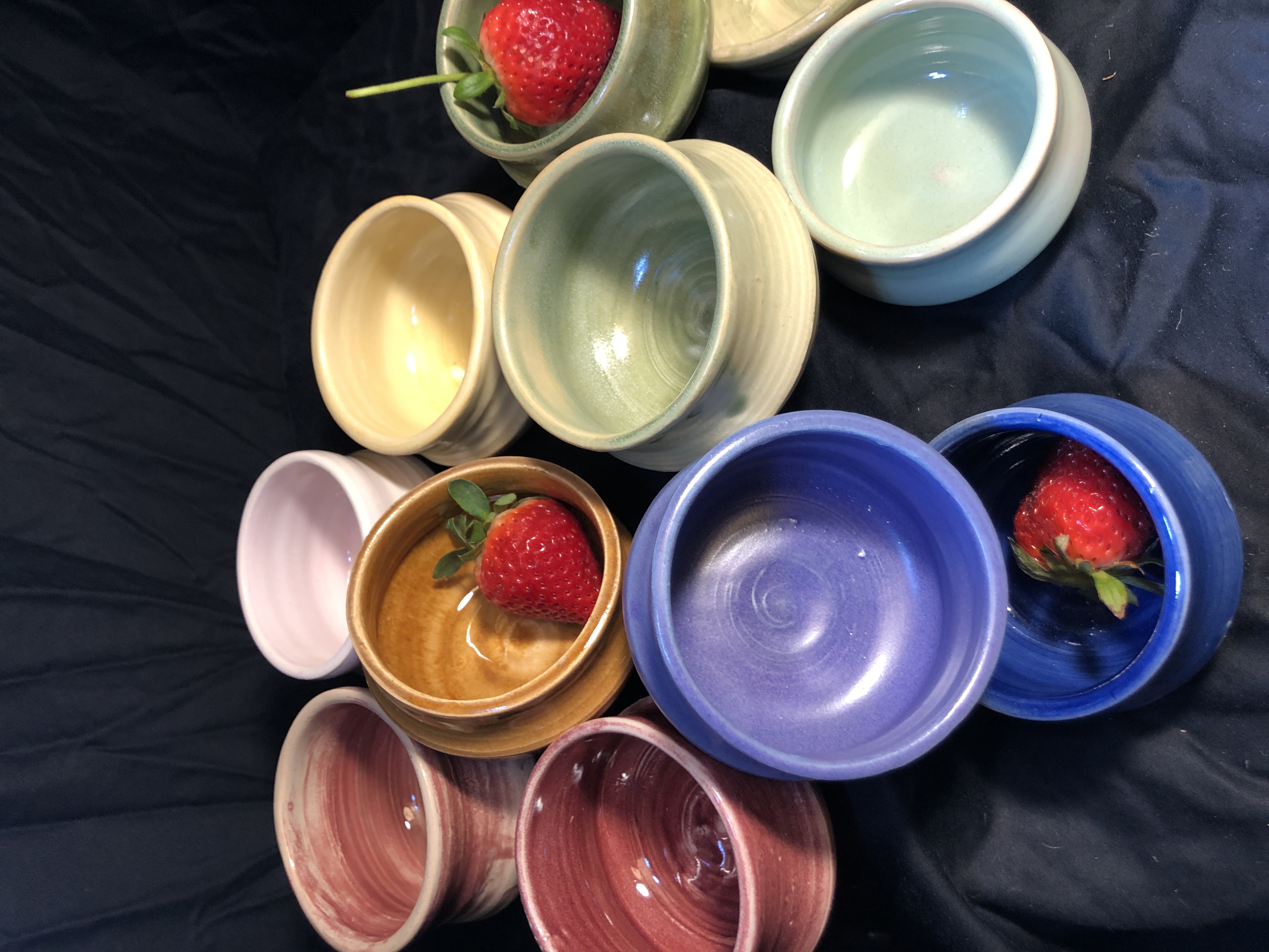 Small Succulent Cups with Strawberries